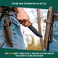 BSH4 - Carbon Steel Bushcraft Knife Walnut Handle with Leather Sheath