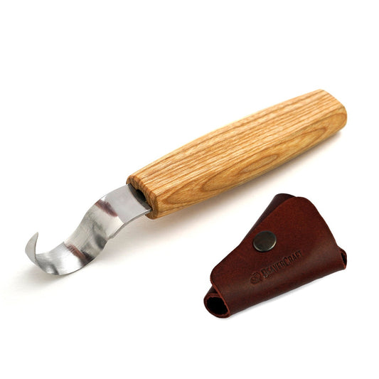 SK1S - Hook Knife in Leather Sheath