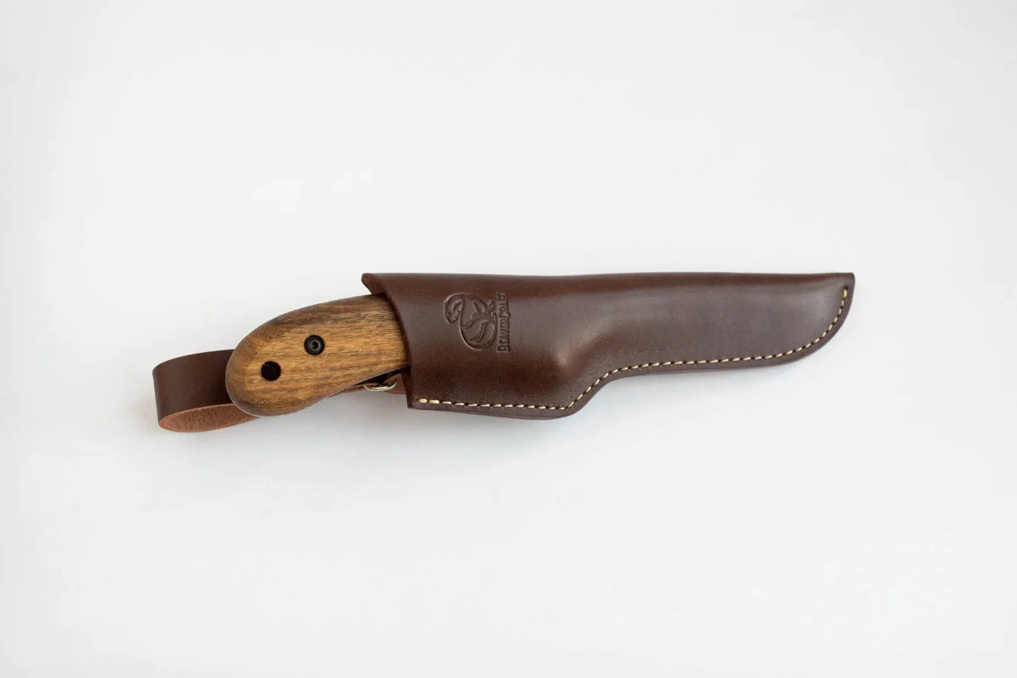 BSH2 Carbon Steel Bushcraft Knife Walnut Handle with Leather Sheath