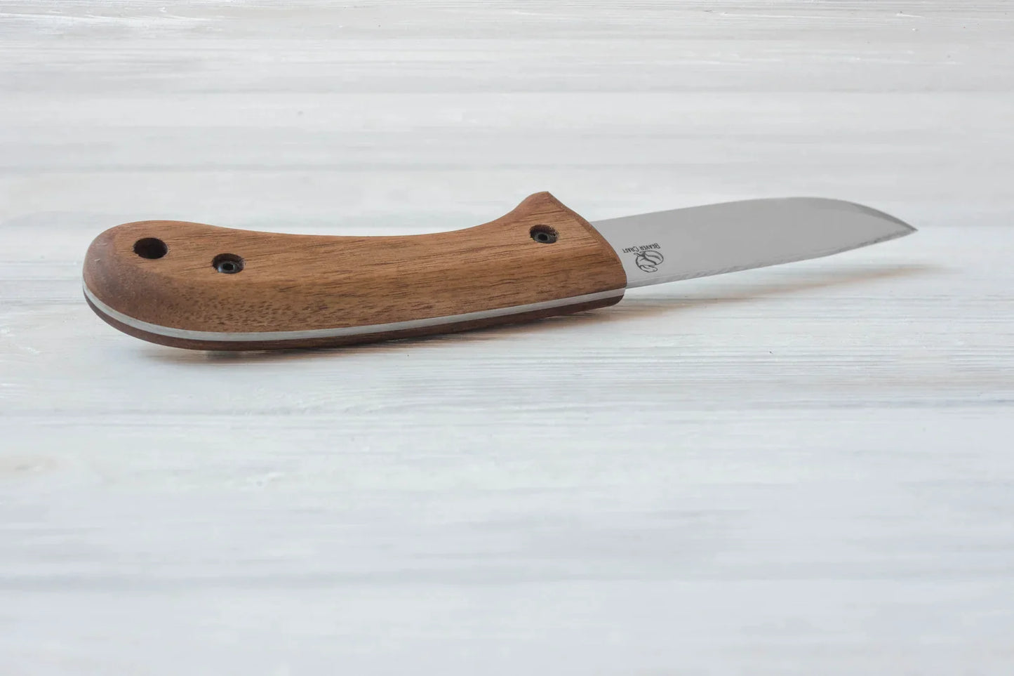 BSH2 Carbon Steel Bushcraft Knife Walnut Handle with Leather Sheath