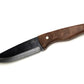 BSH3 - Carbon Steel Fixed-Blade Bushcraft Knife Walnut Handle with Leather Sheath
