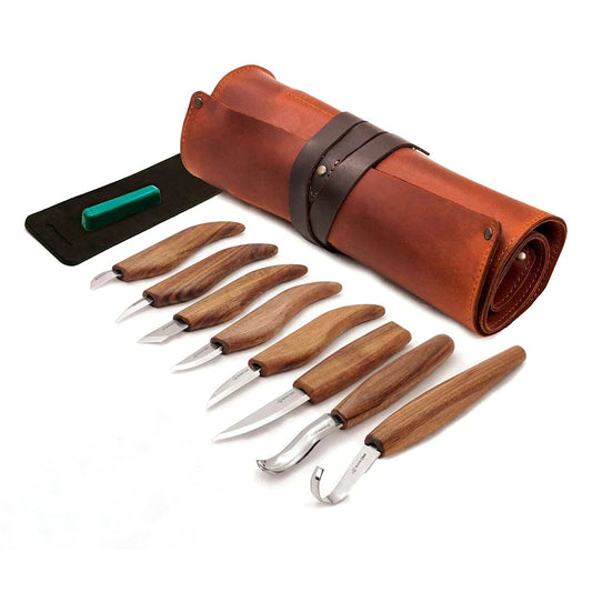 S18X - Deluxe Wood Carving Set With Walnut Handles